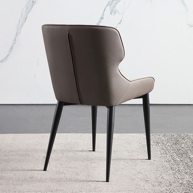 Contemporary Metal Dining Room Chairs Wingback Side Armchair for Home Use Clearhalo ' kitchen&dining_furn' 'Dining Chairs' 'Dining Tables & Seating' 'dining_chair' 'furn' 'furn_dining_chair' 'Furniture' 'furniture_dining_chair' 'Kitchen & Dining Furniture' 'kitchen' 1200x1200_5f970ce0-8bec-47c3-a4b7-12a8694841bc