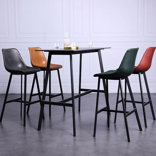 Modern Leather Seats Barstool Metal 4 Legs Base Bar Stool for Living Room Clearhalo 'Bar Furniture' 'Bar Stools' 'bar_stools' 'furniture_bar_stools' 'Kitchen & Dining Furniture' 'kitchen&dining_furn' 'kitchen' 'kitchen_furn' Furniture' 1200x1200_5f97f489-60c3-4fa9-a439-6d7fc950729d