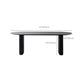 Black Double Pedestal Table Oval Solid Wood Dining Table for Home Kitchen Dinner