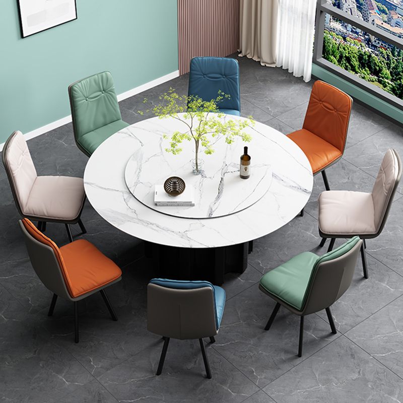 Sedie da pranzo moderne senza braccio in pelle finta sedia da pranzo parsons