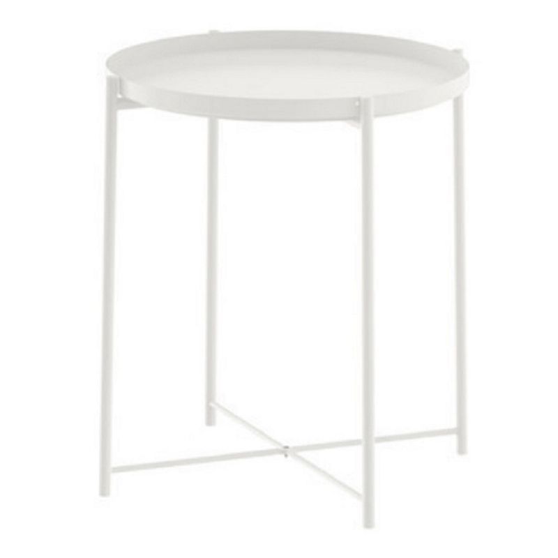 4 gambe Materiale di ferro da design Materiale in ferro verde/bianco/giallo Tavolo rotondo superiore tavolino