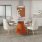 Glam Stone Dining Table Round Iron Table with Pedestal Casual Base Clearhalo 'Dining Tables & Seating' 'Dining Tables' 'dining_table' 'furn' 'furn_dining_table' 'Furniture' 'furniture_dining_table' 'Kitchen & Dining Furniture' 'kitchen' 'kitchen_dining_table' 1200x1200_5f9a4224-3334-4af7-aaad-534965162b89