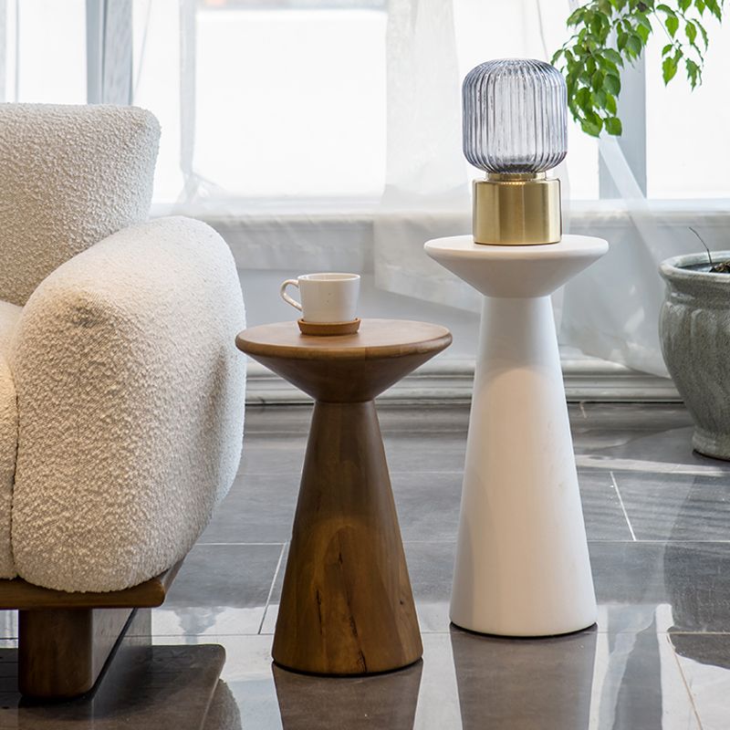 Round Rubberwood End Table Pedestal Side Table for Living Room Clearhalo 'Coffee & Accent Tables' 'End & Side Tables' 'end_side_tables' 'furn' 'furn_end_side_tables' 'Furniture' 'Living Room Furniture' 1200x1200_5f9aae93-da7e-4a67-801c-b86ffa32489b