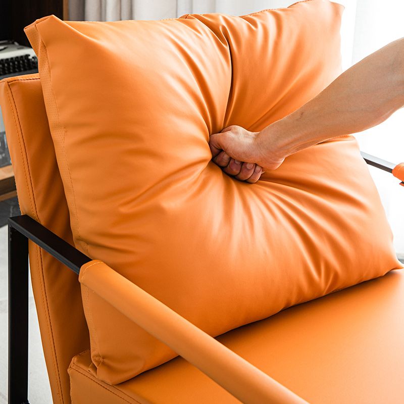 Modern Arm Chair Living Room Pillow Back Square Arms Leather Accent Chair Clearhalo 'Accent Chairs' 'accent_chairs' 'Chairs & Seating' 'furn' 'furn_accent_chairs' 'Furniture' 'Living Room Furniture' 1200x1200_5f9ab134-4626-433e-9020-1de719c9b549