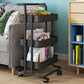 Steel Bookshelf, Multi Tiers Contemporary Bookcase for Home Office