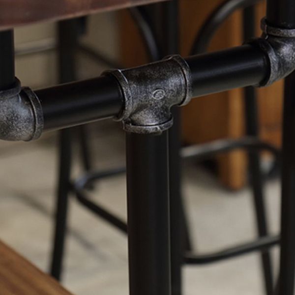 Tavolo da bar per barra top in legno rettangolare tavolo da barra industriale con base di cavalletto