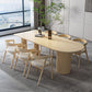 Contemporary Free Form Dining Table Solid Wood Dining Table for Dining Room Clearhalo 'Dining Tables & Seating' 'Dining Tables' 'dining_table' 'furn' 'furn_dining_table' 'Furniture' 'Kitchen & Dining Furniture' 1200x1200_5f9c8c16-4157-4d96-b99d-742dbdf24802