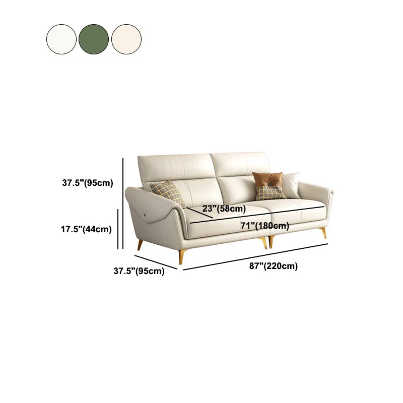 Faux lederen bank 37,40 "D x 37.40" H Flaar La Vared Arm Sofa voor woonkamer