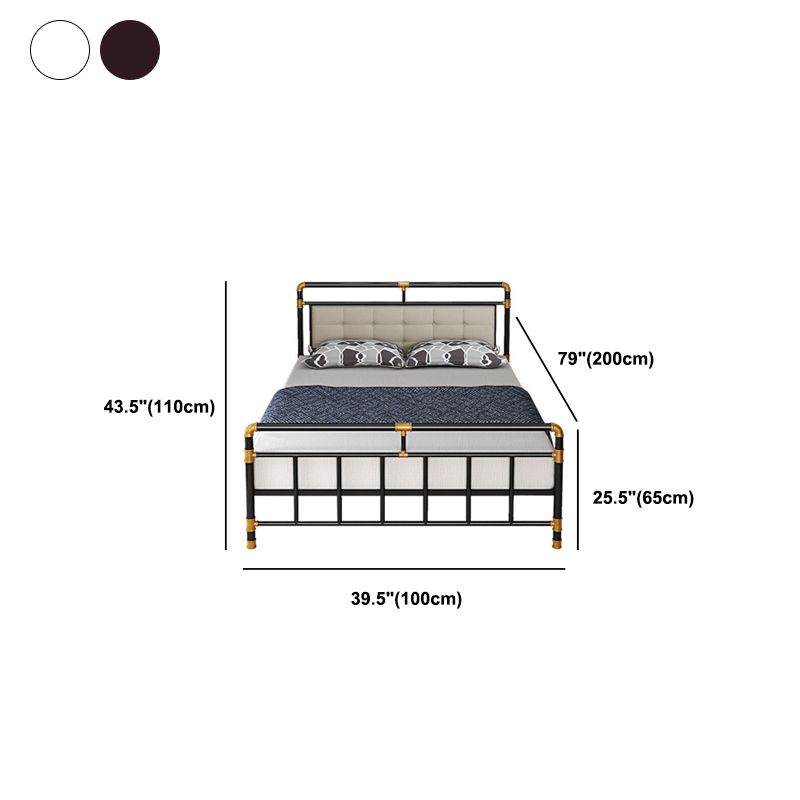 Mechón 43.3 "H Camino de marco de cama industrial de estilo industrial Cama de marco abierto