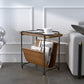 Rectangle Wood Top Side Table Iron Frame End Table with Magazine Holder Clearhalo 'Coffee & Accent Tables' 'End & Side Tables' 'end_side_tables' 'furn' 'furn_end_side_tables' 'Furniture' 'Living Room Furniture' 1200x1200_5f9f9b9b-40d2-42a8-bdce-2877f0a8d959