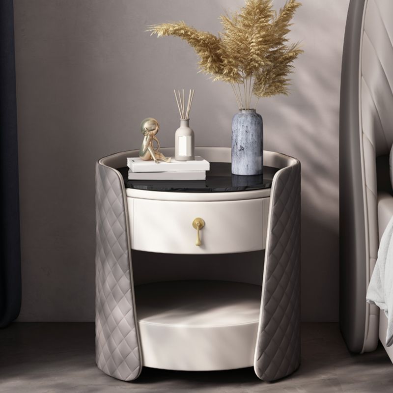 1 - Cassetto di accento contemporaneo comodino antico comodino da letto di stoccaggio aperto