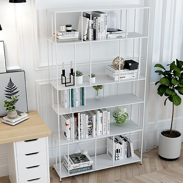 Modern Metal Etagere Bookshelf Vertical Iron Bookshelf for Living Room Clearhalo 'Bookcases' 'furn' 'furn_bookcases' 'Furniture' 'furniture_bookcases' 'Office Furniture' 1200x1200_5fa10d50-1b6c-4a60-a262-e116bce4d377