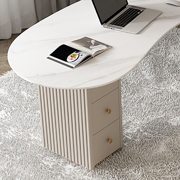 Contemporary Marble Curved Office Desk with Drawers Writing Desk for Office Clearhalo 'furn' 'furn_office_desk' 'Furniture' 'Office Desks' 'Office Furniture' 'office_desk' 1200x1200_5fa1eab6-6be6-4110-be6b-3d52a240b8e5