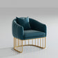 Contemporary Blue/Gray Sofa with Tuxedo Arm and Pillows for Apartment