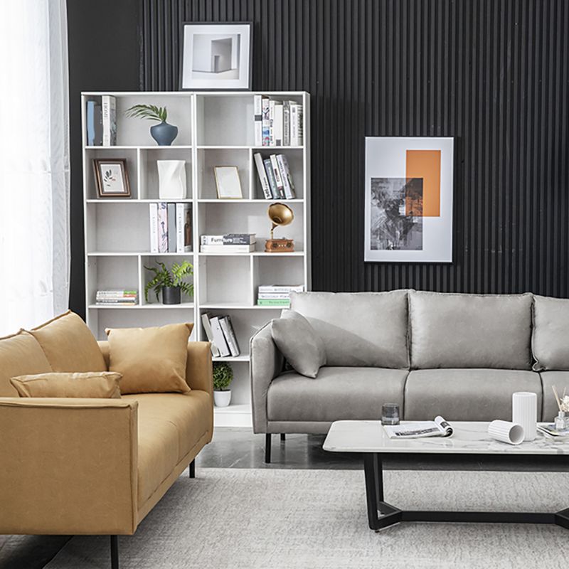 Modern Style Solid Wood Base Sponge Cushion Filled with Pillow Rectangular Sofa Clearhalo 'furn' 'furn_sofas' 'Furniture' 'furniture_sofas' 'kitchen' 'kitchen_sofas' 'Living Room Furniture' 'Sofa' 'sofas' 1200x1200_5fa34778-f058-4a75-86b9-457fd3fd6eed