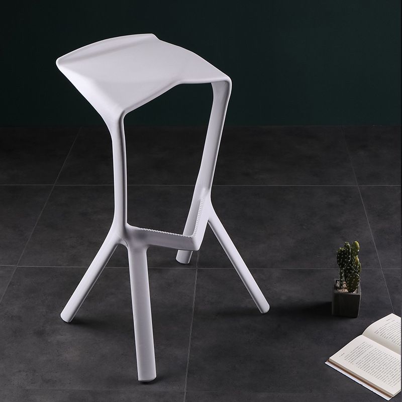 Industrial Armless Counter Stool Plastic Cafe Bar Stool with 4 Legs Clearhalo 'Bar Furniture' 'Bar Stools' 'bar_stools' 'furn' 'furn_bar_stools' 'Furniture' 'Kitchen & Dining Furniture' 1200x1200_5fa38235-9953-4472-b7dc-6825e8289e7c