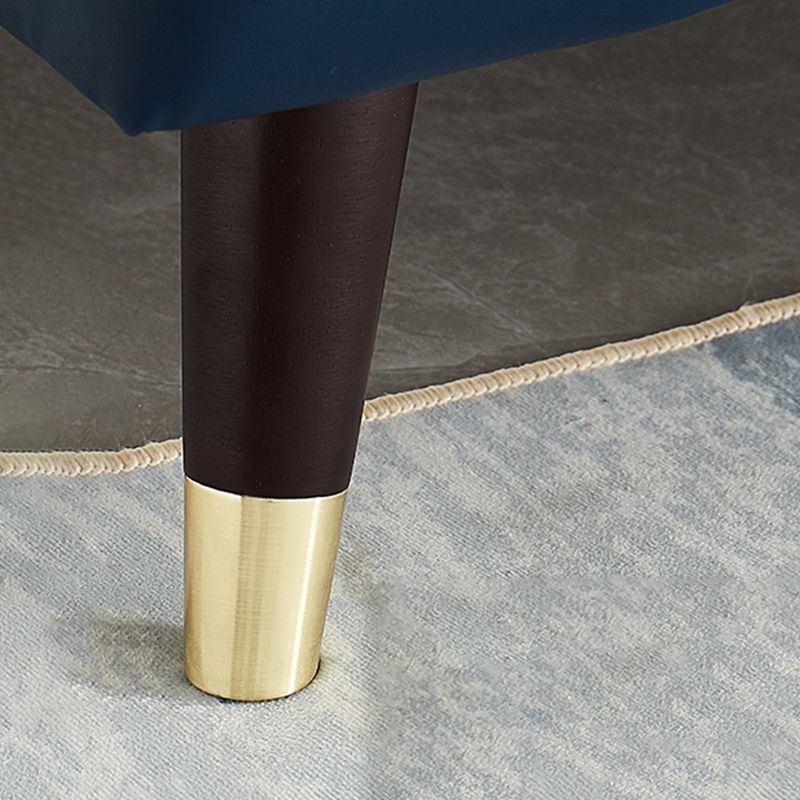 Contemporary Faux Leather Square Arm Sofa Cushions Standard Sofa