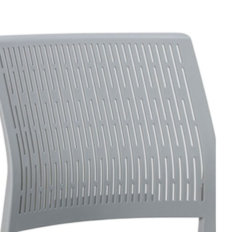 Chaise de bureau moderne, chaise d'ordinateur en plastique, sans accoudoirs, à dossier moyen