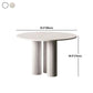 Contemporary Style Dining Table White Round Dinner Table for Home Kitchen Dinner