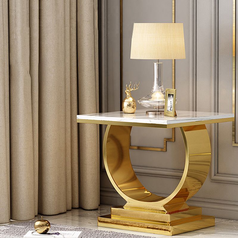 Mid-Century Modern Sofa End Table Abstract Stone Top End Table for Living Room Clearhalo 'Coffee & Accent Tables' 'End & Side Tables' 'end_side_table' 'end_side_tables' 'furn' 'furn_end_side_tables' 'Furniture' 'furniture_end_side_table' 'Living Room Furniture' 1200x1200_5fa71334-2801-4306-a709-3f7e3cc44b27