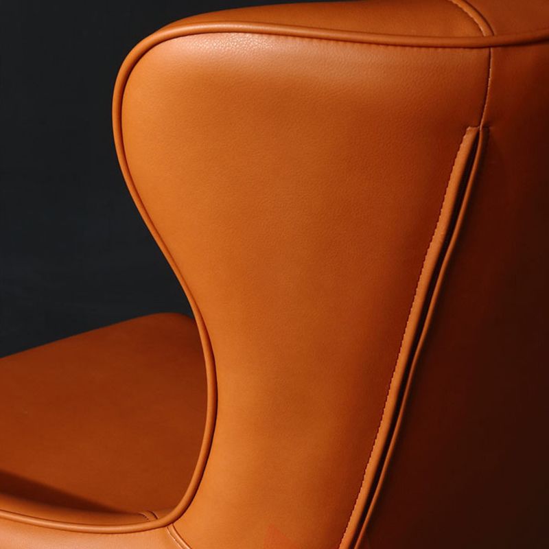 Mid-Century Modern Chair Faux Leather Flared Arms Wingback Chair Clearhalo 'Accent Chairs' 'accent_chairs' 'Chairs & Seating' 'furn' 'furn_accent_chairs' 'Furniture' 'Living Room Furniture' 1200x1200_5fa75321-b785-4db6-a3a8-91c286e1201c