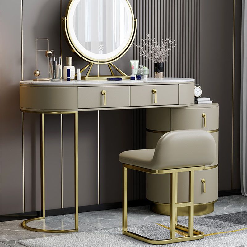Contemporary Dressing Table Stool Set Slate Top Vanity Dressing Table Clearhalo 'Bedroom Furniture' 'furn' 'furn_makeup_vanities' 'Furniture' 'Makeup Vanities' 'makeup_vanities' 1200x1200_5fa78397-fc0c-45af-9ef1-78ec11c85618