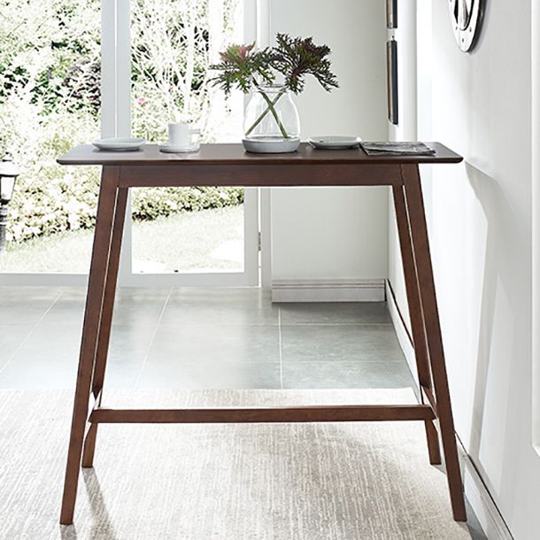 Solid Wood Bar Dining Table Contemporary Bar Table with Brown Base Clearhalo 'Bar Furniture' 'Bar Tables' 'bar_tables' 'Furniture' 'furniture_bar_tables' 'Kitchen & Dining Furniture' 1200x1200_5fa78ce4-15c7-4a1f-9d2a-08eb62f68c14