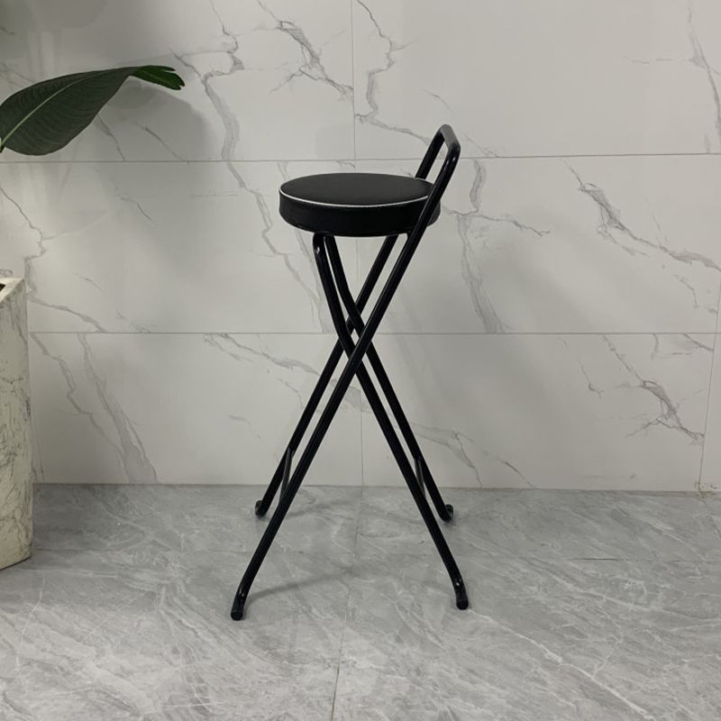 Contemporary Indoor Bar Stools Folding Counter Stool with Metal Legs Clearhalo 'Bar Furniture' 'Bar Stools' 'bar_stools' 'furn' 'furn_bar_stools' 'Furniture' 'Kitchen & Dining Furniture' 1200x1200_5fa7e22d-48af-47c9-bec9-5ea30b3186ad