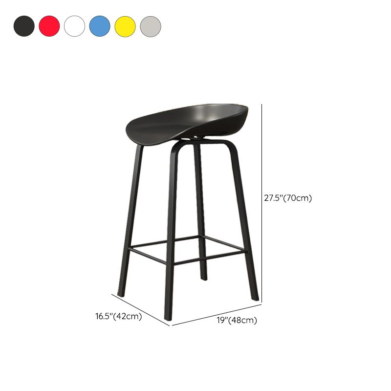 Indoor Contemporary Plastic Bucket Seat Bar Stool with Footrest Clearhalo 'Bar Furniture' 'Bar Stools' 'bar_stools' 'furn' 'furn_bar_stools' 'Furniture' 'Kitchen & Dining Furniture' 1200x1200_5fa93c5d-2243-4f10-850a-adae725ca50d