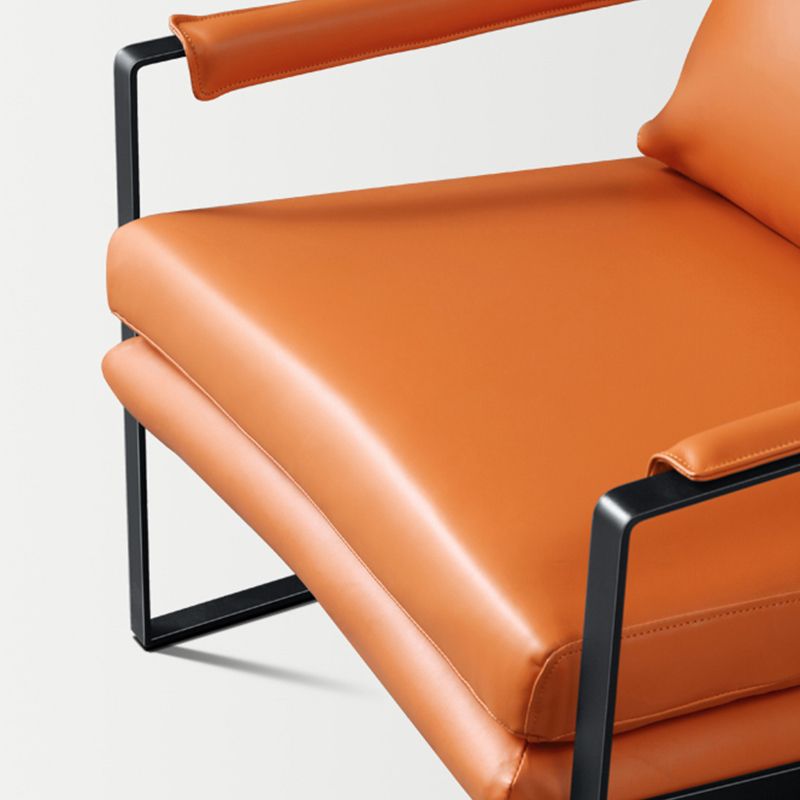 Faux Leather Chair 27.5" L x27.9" W x29.5" H Arms Included Chair Clearhalo 'Accent Chairs' 'accent_chairs' 'Chairs & Seating' 'furn' 'furn_accent_chairs' 'Furniture' 'furniture_accent_chairs' 'Living Room Furniture' 1200x1200_5fa93df9-15e2-4198-8322-2a921c01fa21