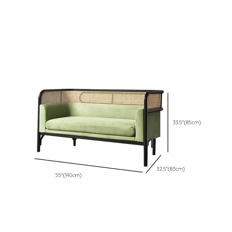 Tropical Corduroy Sofa in Solid Wood Linen Sofa for Living Room