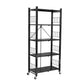 Contemporary Folding Steel Etagere Bookshelf with Caster Wheels Clearhalo 'Bookcases' 'furn' 'furn_bookcases' 'Furniture' 'furniture_bookcases' 'kitchen' 'kitchen_bookcases' 'Living Room Furniture' 'Office Furniture' 1200x1200_5fac0bee-f847-4b03-bdc9-5f3124a63dc8