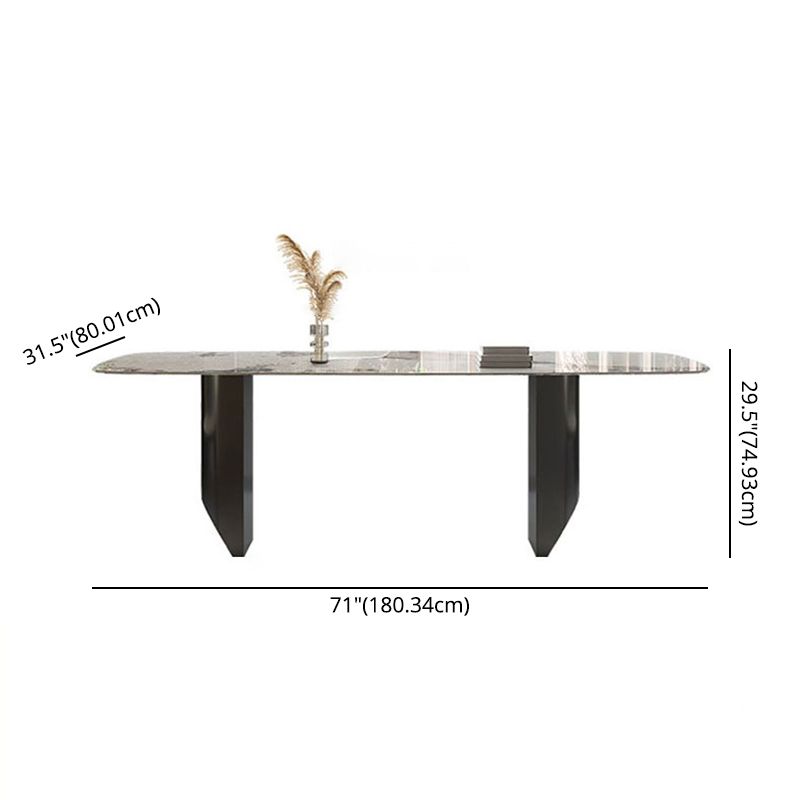 Minimalist Traditional Height Faux Marble Top Dining Table Rectangle Dining Room Set For Home Clearhalo 'Dining Room Sets' 'Dining Tables & Seating' 'dining_room_set' 'Furniture' 'furniture_dining_room_set' 'Kitchen & Dining Furniture' 'kitchen&dining_furn' 'kitchen' 1200x1200_5fac5584-2ff4-4e47-a2b4-fc90837d87c7