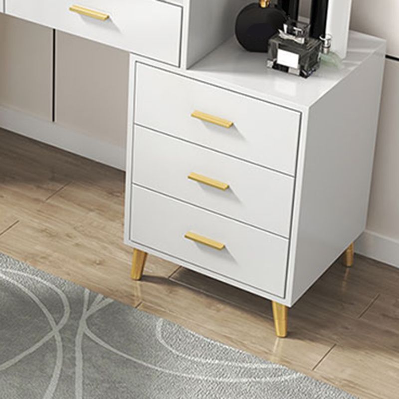 Tavolo da toeletta da toeletta per vanità in bianco/nero con 5 cassetti