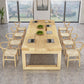 Solid Wood Meeting Table Modern Office Table with Sled Pedestal