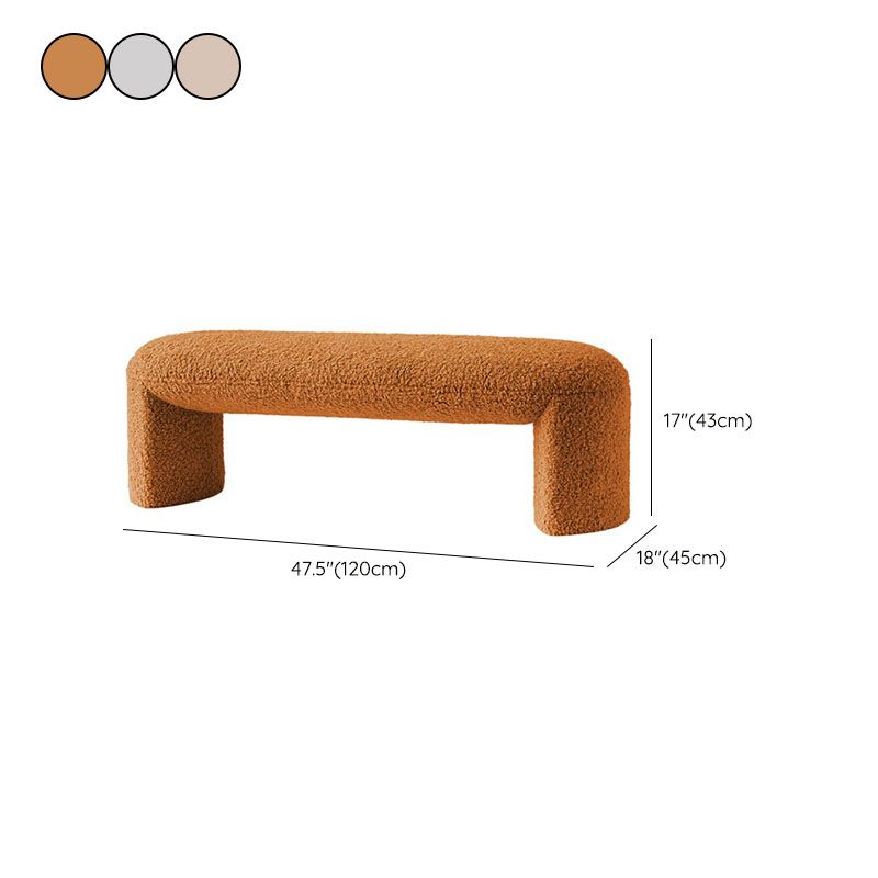 Modern Entryway Bench Solid Color Seating Bench with Upholstered , 17.55-inch W Clearhalo 'Benches' 'Chairs & Seating' 'furn' 'furn_benches' 'Furniture' 'Living Room Furniture' 1200x1200_5faffd8f-349d-43ba-9902-8d2cb1ca56ee
