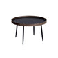 Round Wooden Coffee Table Black Tray Top Cocktail Table with 4 Legs Clearhalo 'Coffee & Accent Tables' 'Coffee Tables' 'coffee_tables' 'furn' 'furn_coffee_tables' 'Furniture' 'Living Room Furniture' 1200x1200_5fb12175-9904-4caf-8710-0f26008e8e9a