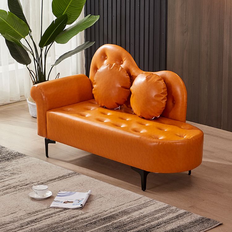 Modern Chaise Lounge Faux Leather Chaise Lounge Couch for Bedroom Clearhalo 'Chairs & Seating' 'Chaise Lounge' 'chaise_lounge' 'furn' 'furn_chaise_lounge' 'Furniture' 'Living Room Furniture' 1200x1200_5fb12c3a-8197-42df-8087-43f6457873d2