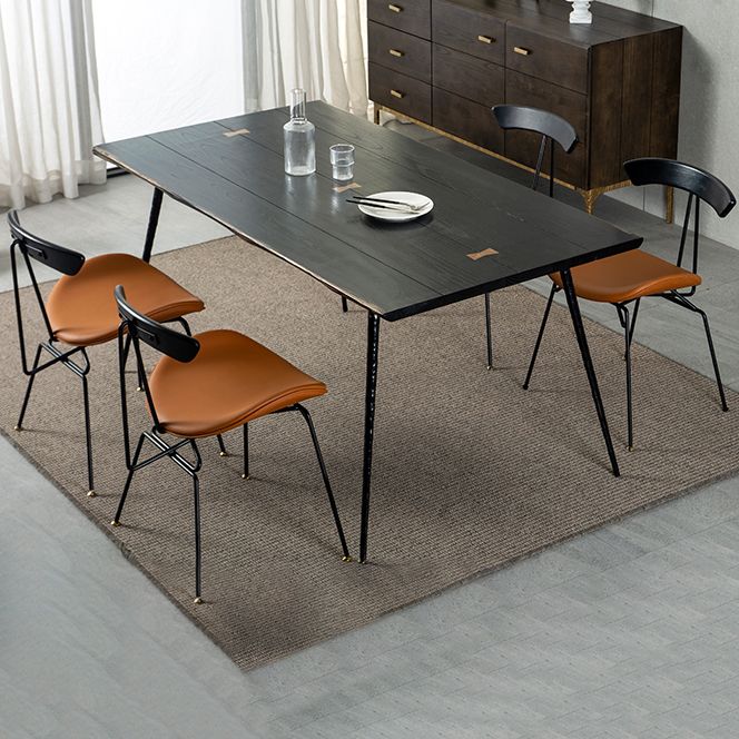 Industrial Dining Table Rectangle Wood Dinner Table for Dining Room Clearhalo 'Dining Tables & Seating' 'Dining Tables' 'dining_table' 'furn' 'furn_dining_table' 'Furniture' 'Kitchen & Dining Furniture' 1200x1200_5fb1c53b-dfae-469a-80a3-9bc9027fa840