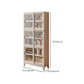 Modern Style Closed Back Bookshelf Wooden Vertical Bookcase in White
