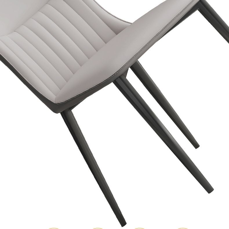 Industrial Upholstered Armless Chair Kitchen Wingback Side Chair Clearhalo 'Dining Chairs' 'Dining Tables & Seating' 'dining_chair' 'furn' 'furn_dining_chair' 'Furniture' 'Kitchen & Dining Furniture' 1200x1200_5fb3df99-2016-4a8e-8151-89c2578b4e9c