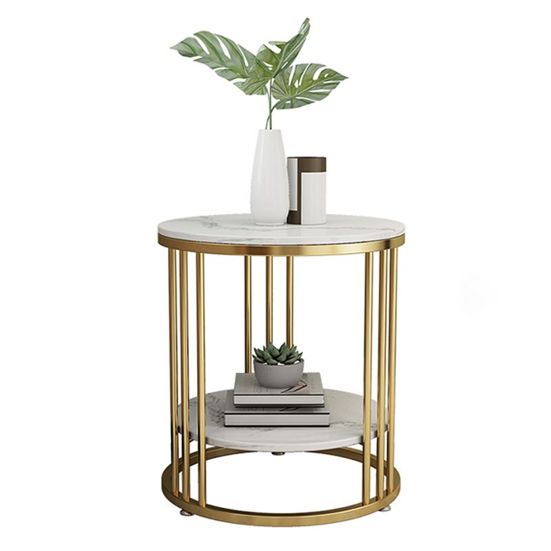 Table d'appoint de canapé à cadre de table rond minimaliste pour le salon