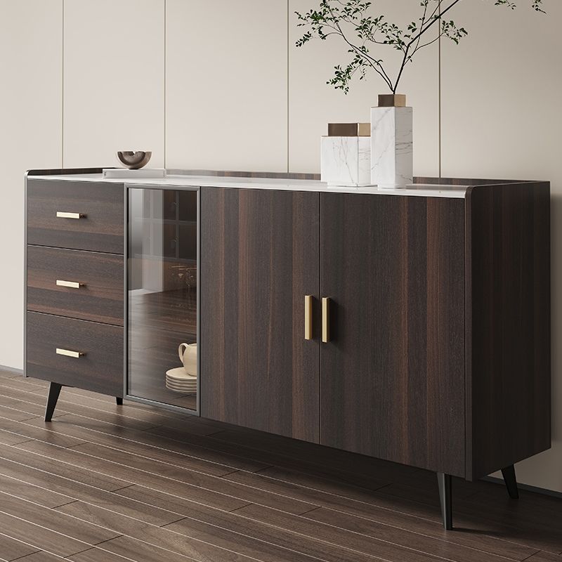 Luxury Style Kitchen Sideboard Sintered Stone Storage Sideboard Clearhalo 'buffet_sideboard' 'Buffets & Sideboards' 'furn' 'furn_buffet_sideboard' 'Furniture' 'Kitchen & Dining Furniture' 1200x1200_5fb5c7ea-1fcb-4974-8890-4814d71b15cb