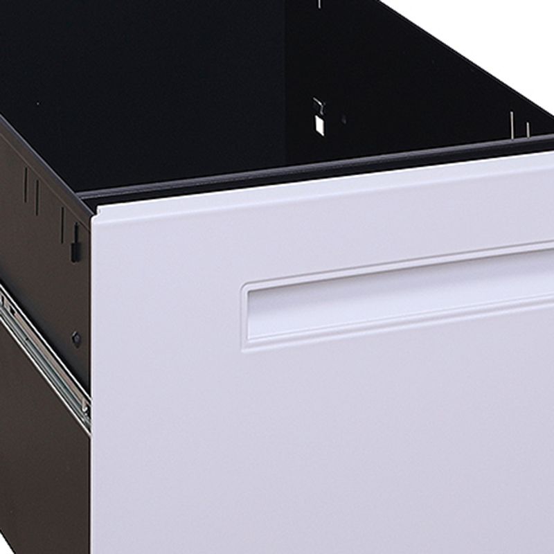 Pedestal de archivo de marco de acero de archivos contemporáneos con bloqueo de llave para la oficina en casa