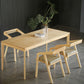 Modern 1/2/3/4/5 Pieces Dining Set Rectangle Solid Wood Legs Dinette Set in Natural Clearhalo 'Dining Room Sets' 'Dining Tables & Seating' 'dining_room_set' 'furn' 'furn_dining_room_set' 'Furniture' 'Kitchen & Dining Furniture' 1200x1200_5fba1ca7-50af-4dbb-9914-06d526d2b123