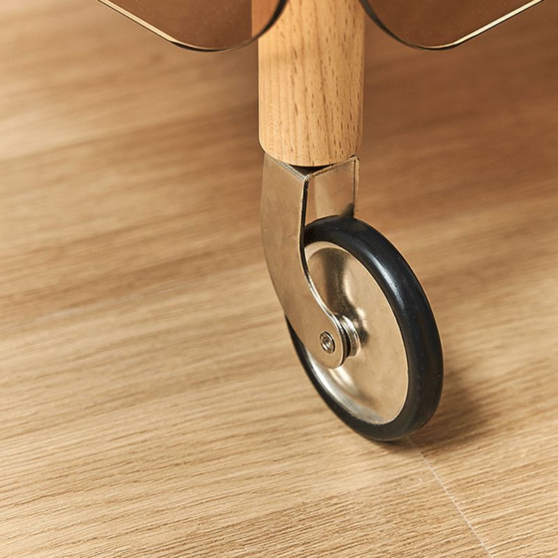 Wooden Side Table Tray Top Side End Table with Wheels in Brone Clearhalo 'Coffee & Accent Tables' 'End & Side Tables' 'end_side_tables' 'furn' 'furn_end_side_tables' 'Furniture' 'Living Room Furniture' 1200x1200_5fba9837-c0dd-43e6-9a36-e00cf6945c2f