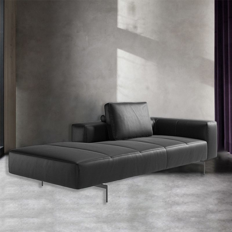 Glam Upholstered Leather Chaise Lounge Couch Metal Chaise Lounge Chair Clearhalo 'Chairs & Seating' 'Chaise Lounge' 'chaise_lounge' 'furn' 'furn_chaise_lounge' 'Furniture' 'Living Room Furniture' 1200x1200_5fbaa674-301b-446c-866d-e0e9ac251477