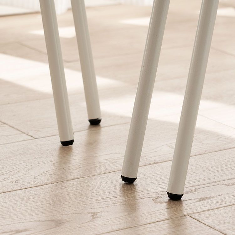 Moderne armloze eetkamerstoel metalen frame open rug eetkamerstoel voor eetkamer