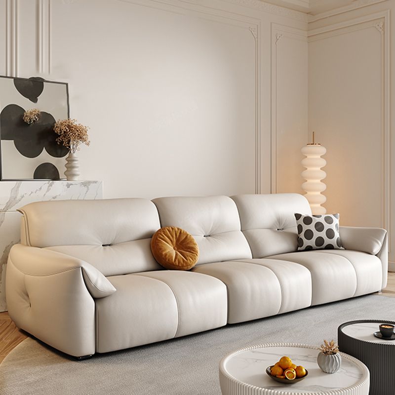 Modern Genuine Leather Sectional Sofa, Pillow Top Arm Sectional Sofa Clearhalo 'furn' 'furn_sectionals' 'Furniture' 'Living Room Furniture' 'Sectionals' 1200x1200_5fbb73ec-d903-4089-87f9-342d4c1a87b0