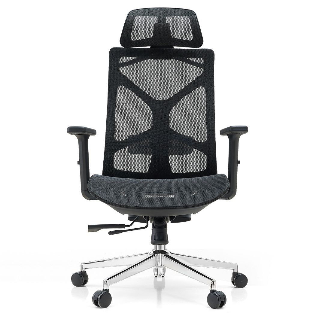 29-inch brede moderne bureaustoel, zwart gestoffeerde bureaustoel